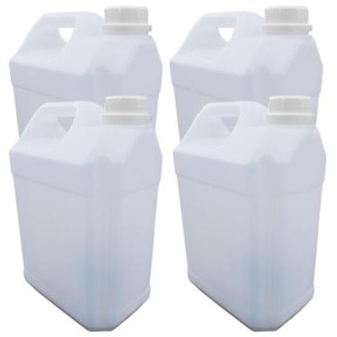 Imagem de Kit 4 Galão Vazio Transparente Armazenamento De Residuos 5 Litros Prom