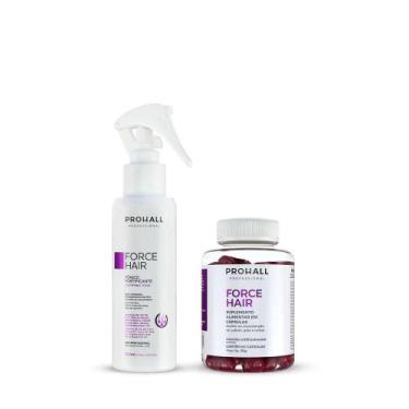 Imagem de Tônico Force Hair 120ml Suplemento Force Hair 60 cápsulas - Prohall Pr