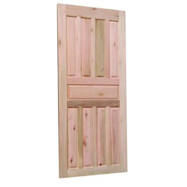 Imagem de Porta Americana Externa 210x90 Cm Maciça Modelo 9 Almofadas Eucalipto 