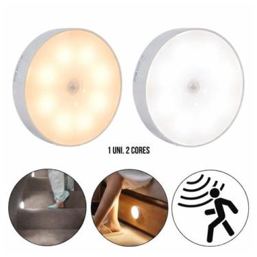 Imagem de Luz LED com Sensor de Movimento 8 LEDs Recarregável USB Sem Fio para A