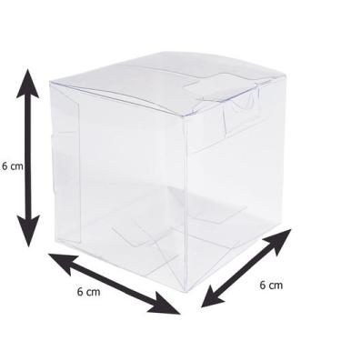 Imagem de 20 Caixa de Acetato Transparente 6x6x6 xm Caixa para presente lembranc