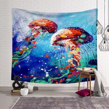 Imagem de Microtecido de medusa para tapeçaria para pendurar na parede 150x130cm