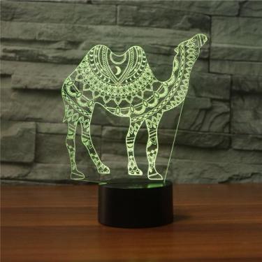 Imagem de Camelos LED 3D que mudam de cor com luz noturna para crianças com base
