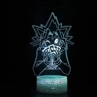 Imagem de Luz noturna LED 3D que muda de cor Yu Gi Oh Yugis Mutos Kids - yiweisa