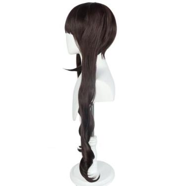 Imagem de Peruca de cosplay Nekoparas Chocolas, traje de anime com cabelo sintét