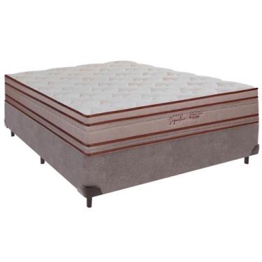 Imagem de Cama Box Casal e Colchão Artemis Molas Ensacadas Colchobel Cinza