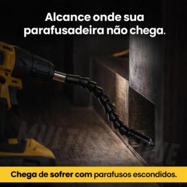 Imagem de Kit Cabo Extensor Flexível Para Parafusadeira Com Bits e Soquete - 21 