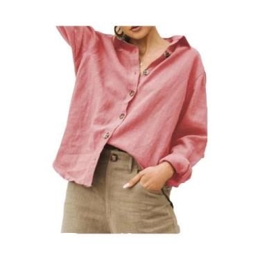 Imagem de Blusa Feminina Vintage Harajuku Oversized De Manga Longa Em Algodão E 