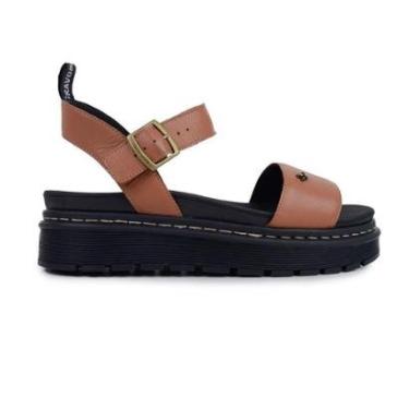 Imagem de Sandália Feminina Cravo e Canela Plataforma Marrom - 1434CC-Feminino