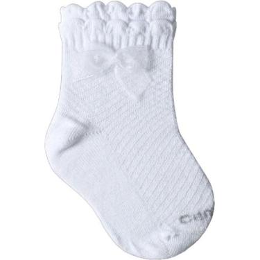Imagem de Meia Batizado Branca Bebê e Infantil Laço Papilloo, Branco 2, P