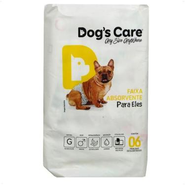 Imagem de Fralda higiênica descartável dogs care g 06 un para cães machos - Dog 
