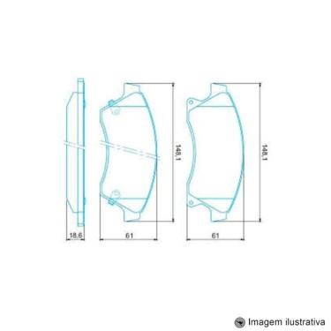 Imagem de Pastilha de Freio Dianteira Cruze LT / LTZ 1.8 16V . 2012 ... com alarme sonono