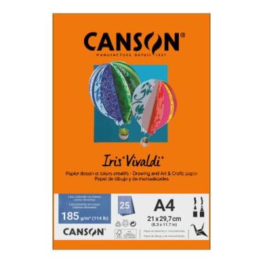 Imagem de Papel Canson A4 Iris Vivaldi 185g 25Fls - Escolha a Cor, Laranja