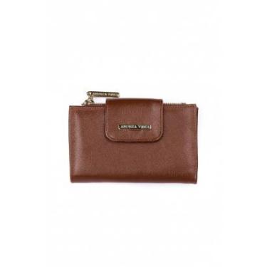 Imagem de Carteira feminina de couro liso Lanna 10x15,5cm-Feminino