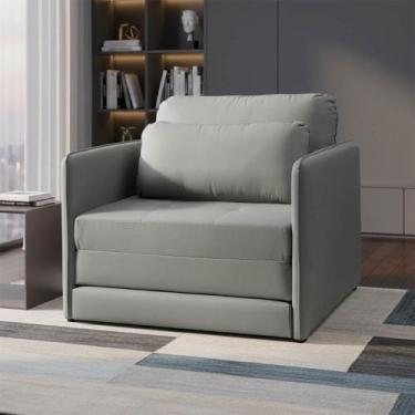 Imagem de Poltrona Cama Retratil Compacta Dália Fixa Veludo K01 - D Rossi - DRos