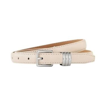 Imagem de Cinto Feminino De PU Macio Com Fivela De Liga Metálica  Moderno E Casu