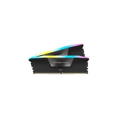 Imagem de Memória RAM Corsair Vengeance RGB, 32GB (2x16GB), 6200MHz, DDR5, CL36, Preto - CMH32GX5...