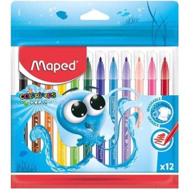 Imagem de Caneta Hidrográfica Escolar Maped Ocean Polvo Ponta Média Estojo Plást