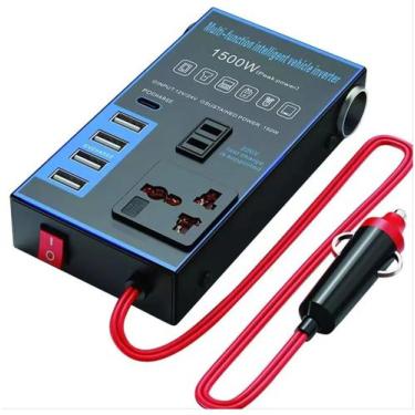 Imagem de Inversor De Potência Para Carro 12v 220v 4 Usb 1 Usb-c 1500w - B-Max