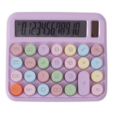 Imagem de Calculadora Eletrônica Kawaii 12 Dígitos Colorida - Tesla Store, Rosa