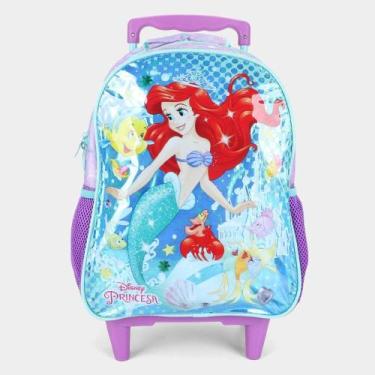 Imagem de Mochila Infantil Xeryus com Rodinhas Disney Ariel Menina