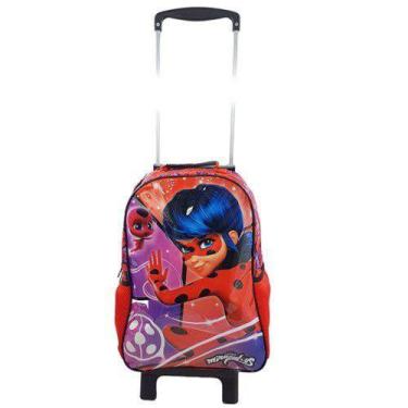 Imagem de Mochila com rodinha miraculous grande 50x30x13cm - dmw - DERMIWIL