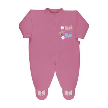 Imagem de Macacão Para Bebê Recém-Nascido Butterfly -Batistela Baby, Rosa, RN