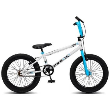 Imagem de Bicicleta BMX Pro-X Serie 1 Aro 20 Branco com Azul