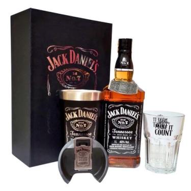 Imagem de Kit Jack Daniels 1L Edição Limitada + 1 Copo Térmico + 1 Copos de Vidr