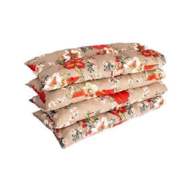 Imagem de Kit 4 Almofadas Para Poltronas  Cadeira Sofá De Bambu Vime - Art Decor
