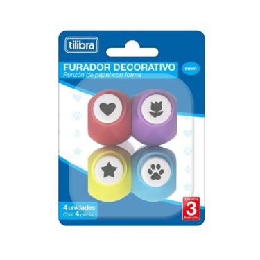 Imagem de Furador Tilibra Decorativo 9mm com 04 