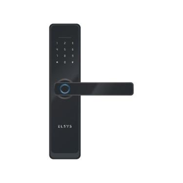 Imagem de Fechadura Digital Biometria Senha de Embutir WI-FI App Elsys, Preto