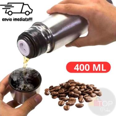 Imagem de Garrafa Térmica 400ml Inox Para Água Café Chá - clink