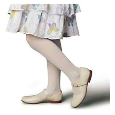 Imagem de Meia Calça Básica Infantil Fio 20 Selene, Branco, G