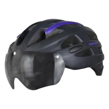 Imagem de Capacete Ciclista Bike MTB Casco New Óculos Com Luz High One, Preto, R