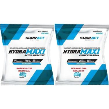 Imagem de Kit 2X Hydramaxi Isotônico em Pó - 400g Refil Morango com Maracujá - S