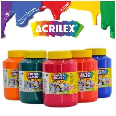 Imagem de Tempera guache acrilex 500ml - Acrillex, Amarelo