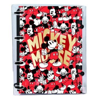 Imagem de Fichário Universitário Mickey capa de cristal PVC 144 folhas - Dac, 1L
