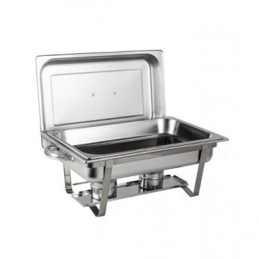 Imagem de Rechaud Banho Maria Aço Inox 9 L Com Fogareiro Brasinox - TRAMONTINA