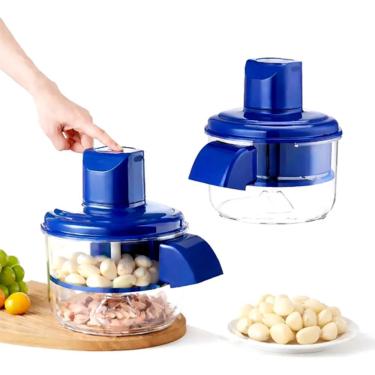 Imagem de Descascador Elétrico Automático Multifuncional para Cozinha com Lâminas em Inox Azul Bivolt