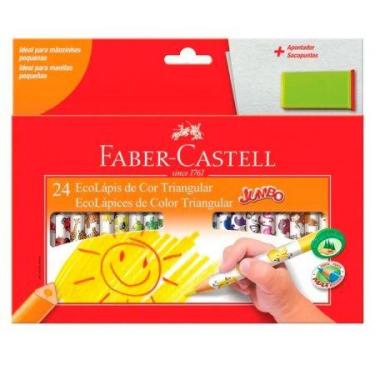 Imagem de Lápis de cor 24 cores Jumbo triangular 123024AP - Faber-Castell