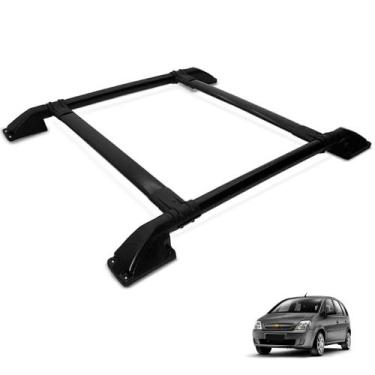 Imagem de Rack Bagageiro Teto Meriva 2002 a 2012 Tubolar Preto - Track