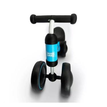 Imagem de Bicicleta Infantil Sem Pedal 4 Rodas Azul Modelo Bike Segurança e Equi