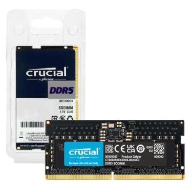 Imagem de Memória Ram Para Notebook 16GB Crucial DDR5 4800Mhz 1Rx8 1.2V CL40 PC5