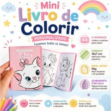 Imagem de Mini Livro De Colorir Personalizado  Tamanho Aproximado 10x7  Lembranc