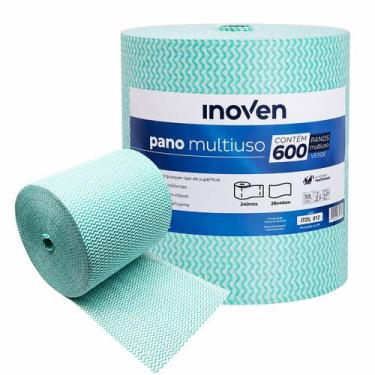 Imagem de Pano Multiuso Perflex Verde 240 Metros Inoven Rolo Picotado Alta Absor