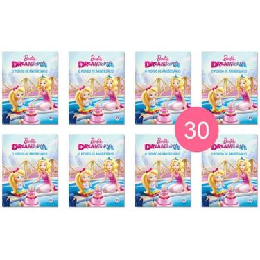 Imagem de Barbie Dreamtopia - Kit 30 Livrinhos Lembrancinha De Festa Sacolinha A