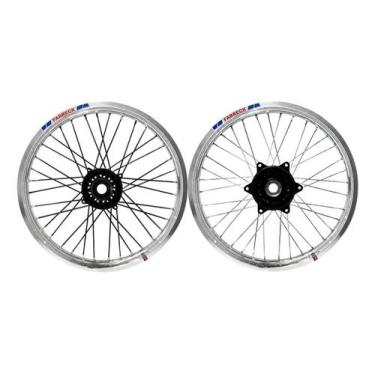 Imagem de Par Roda Xr Tornado 250 Polido Fabreck Cubo Preto Raio 4mm