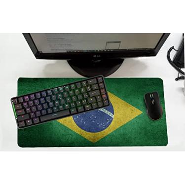Imagem de Mouse Pad Desk Pad Grande 30x70cm - BANDEIRA BRASIL