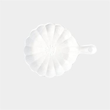 Imagem de GUIPAIHAI Forma de cerâmica estilo japonês para louças domésticas e micro-ondas, forno aquecido, bandeja para assar, louça, prato resistente a altas temperaturas (cor: branco, tamanho: redondo)